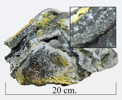 Marcasite, Quartz, breccia. Bill Bagley Rocks and Minerals